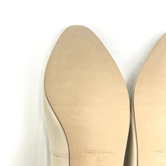 8N 8 NARROW WIDTH Walking Cradles Bone Cream Leather Heels‎ Pumps Shoes - Picture 10 of 13